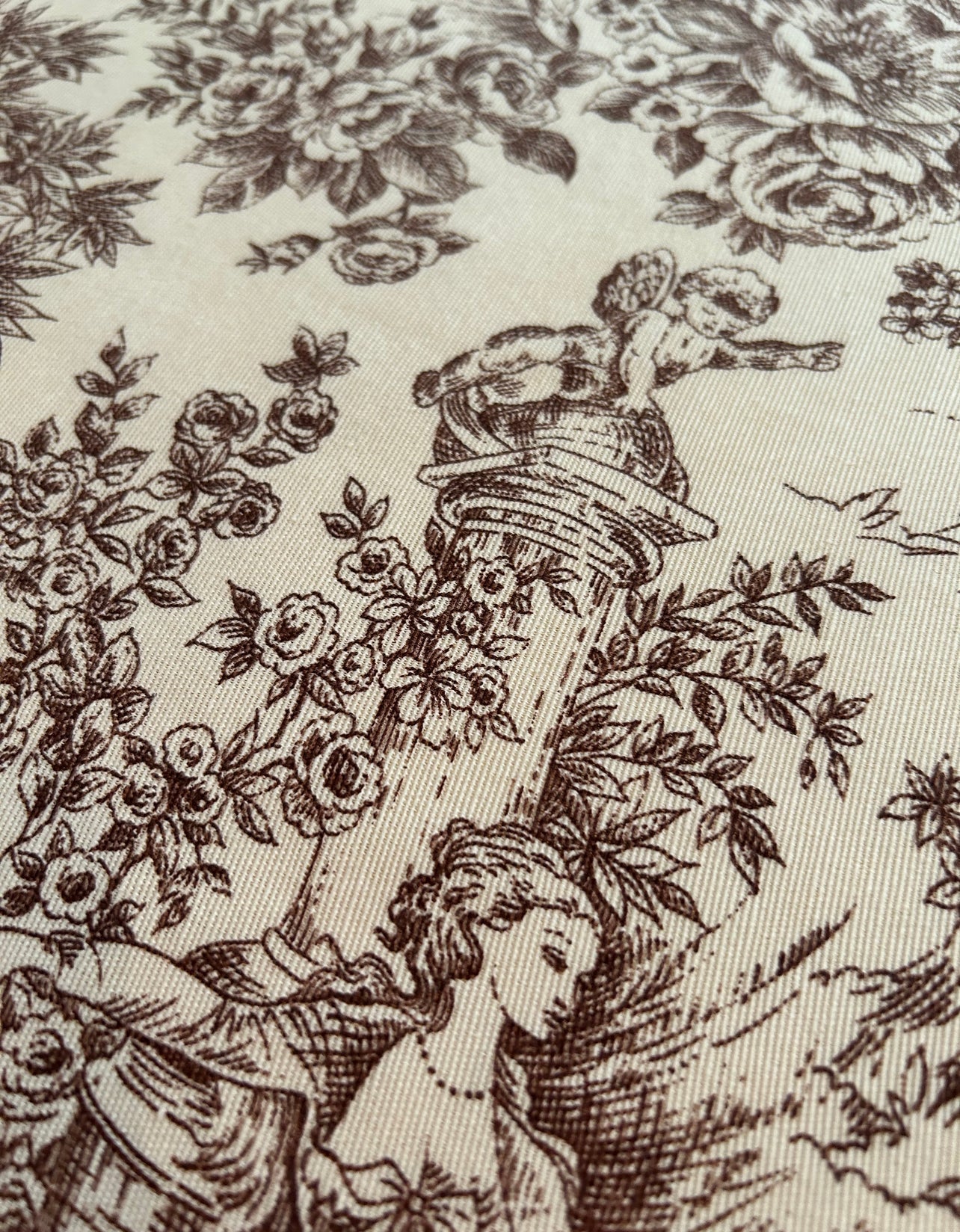 Toile de jouy marrone